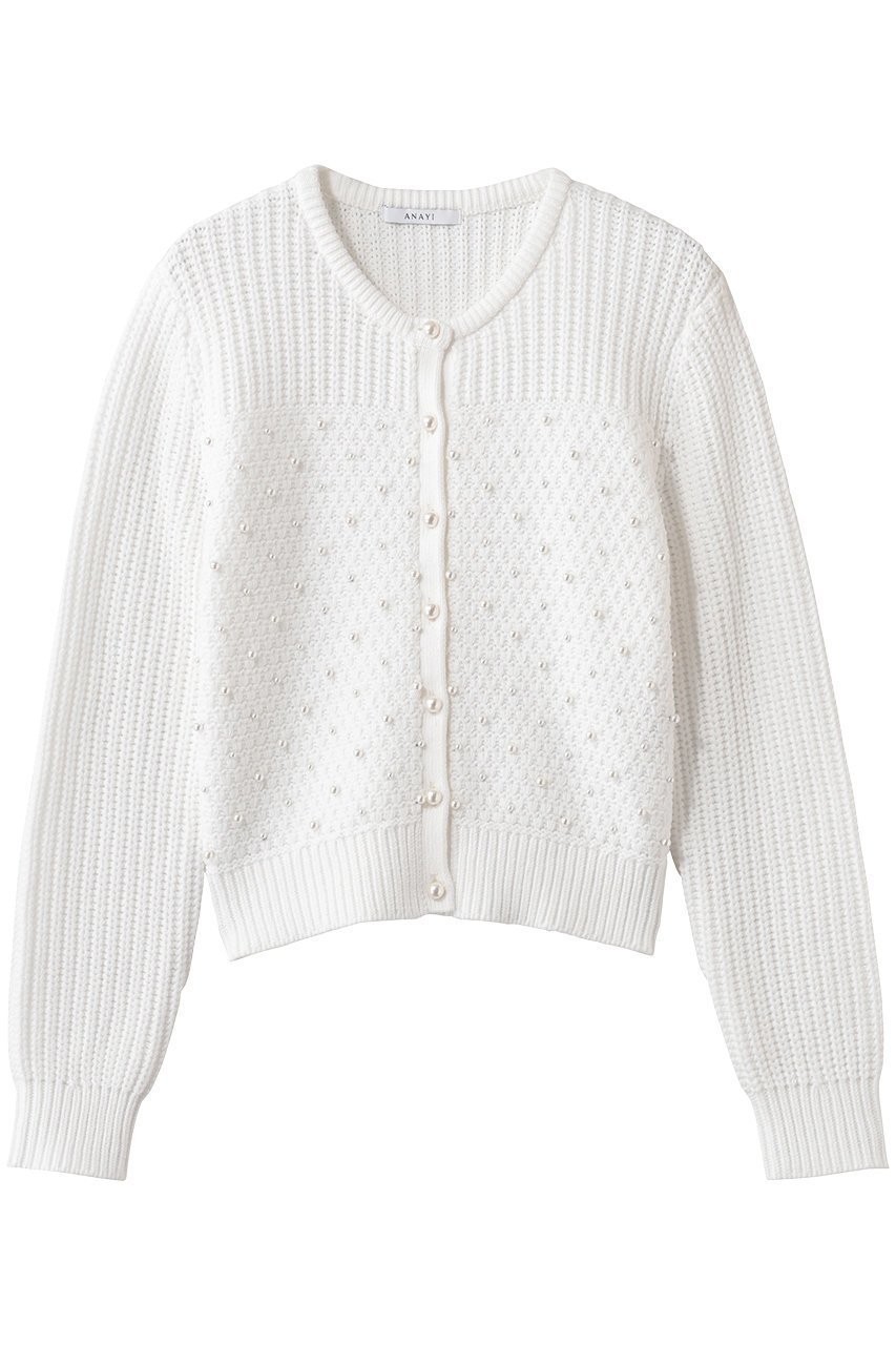 【アナイ/ANAYI】のパールスタッズカーディガン 人気、トレンドファッション・服の通販 founy(ファニー) 　ファッション　Fashion　レディースファッション　Fashion for Women　トップス・カットソー　Cut & Sew Tops　ニット　Knit Tops & Sweaters　カーディガン・羽織り　Layered Style Cardigans　2026年　2026　カーディガン　Cardigan, Knitwear　コンパクト　Compact, Small Size　ストライプ　Stripe, Striped Pattern　スリーブ　Sleeve, Long Sleeve / Short Sleeve　ベーシック　Basic, Essential　ロング　Long, Long-Length　エレガント 上品　Elegant　夏　Summer　春　Spring　S/S・春夏　SS, Spring/Summer, Warm Season　 other-1|ID: prp329100004838701 ipo3291000000035259521