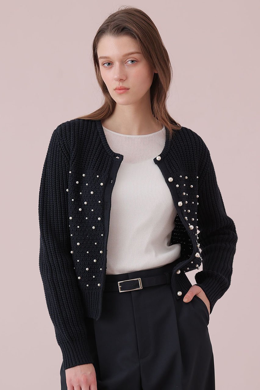 【アナイ/ANAYI】のパールスタッズカーディガン 人気、トレンドファッション・服の通販 founy(ファニー) 　ファッション　Fashion　レディースファッション　Fashion for Women　トップス・カットソー　Cut & Sew Tops　ニット　Knit Tops & Sweaters　カーディガン・羽織り　Layered Style Cardigans　2026年　2026　カーディガン　Cardigan, Knitwear　コンパクト　Compact, Small Size　ストライプ　Stripe, Striped Pattern　スリーブ　Sleeve, Long Sleeve / Short Sleeve　ベーシック　Basic, Essential　ロング　Long, Long-Length　エレガント 上品　Elegant　夏　Summer　春　Spring　S/S・春夏　SS, Spring/Summer, Warm Season　other-6|ID: prp329100004838701 ipo3291000000036188847