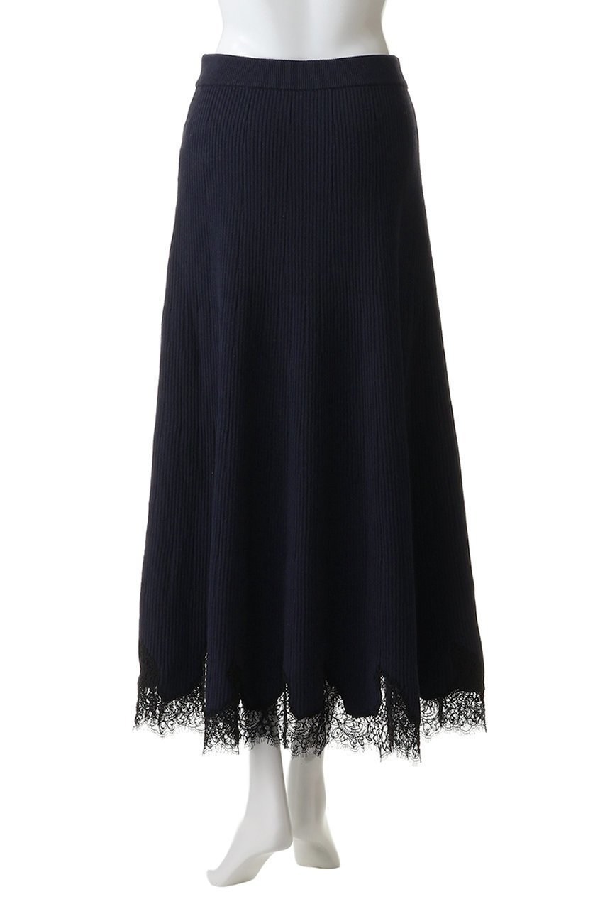 【アルアバイル/allureville】のレースドッキングニットスカート 人気、トレンドファッション・服の通販 founy(ファニー) 　ファッション　Fashion　レディースファッション　Fashion for Women　スカート　Skirts　ロングスカート　Long Skirts / Maxi & Midi Skirts　2026年　2026　スカラップ　Scallop, Scalloped Edge　ドッキング　Docking, Mixed Material　フェミニン　Feminine, Girly　フレア　Flare, Flared　リブニット　Rib Knit, Ribbed Knit　レース　Lace, Lace Fabric　ロング　Long, Long-Length　夏　Summer　春　Spring　S/S・春夏　SS, Spring/Summer, Warm Season　other-4|ID: prp329100004838704 ipo3291000000035259548