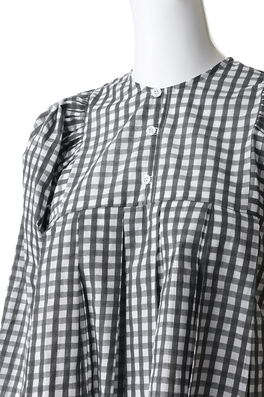 【エスゼット ブロックプリント/SZ Blockprints】のEVA TOP GINGHAM ブラウス 人気、トレンドファッション・服の通販 founy(ファニー) 　ファッション　Fashion　レディースファッション　Fashion for Women　トップス・カットソー　Cut & Sew Tops　シャツ・ブラウス・オフィスカジュアル　Elegant Blouses & Button-Ups　2026年　2026　ギンガム　Gingham, Gingham Fabric　ショート　Short, Short Length　スリーブ　Sleeve, Long Sleeve / Short Sleeve　チェック　Check, Plaid, Tartan　デニム　Denim, Jeans Material　フェミニン　Feminine, Girly　フレア　Flare, Flared　ブロック　Block, Solid Block Pattern　プリント　Print, Printed Pattern　ロング　Long, Long-Length　今季　This Season, Current Season　夏　Summer　春　Spring　S/S・春夏　SS, Spring/Summer, Warm Season　other-5|ID: prp329100004838707 ipo3291000000035259576