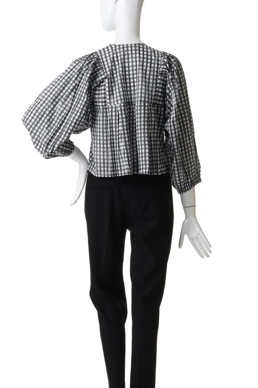 【エスゼット ブロックプリント/SZ Blockprints】のEVA TOP GINGHAM ブラウス 人気、トレンドファッション・服の通販 founy(ファニー) 　ファッション　Fashion　レディースファッション　Fashion for Women　トップス・カットソー　Cut & Sew Tops　シャツ・ブラウス・オフィスカジュアル　Elegant Blouses & Button-Ups　2026年　2026　ギンガム　Gingham, Gingham Fabric　ショート　Short, Short Length　スリーブ　Sleeve, Long Sleeve / Short Sleeve　チェック　Check, Plaid, Tartan　デニム　Denim, Jeans Material　フェミニン　Feminine, Girly　フレア　Flare, Flared　ブロック　Block, Solid Block Pattern　プリント　Print, Printed Pattern　ロング　Long, Long-Length　今季　This Season, Current Season　夏　Summer　春　Spring　S/S・春夏　SS, Spring/Summer, Warm Season　other-4|ID: prp329100004838707 ipo3291000000036188881