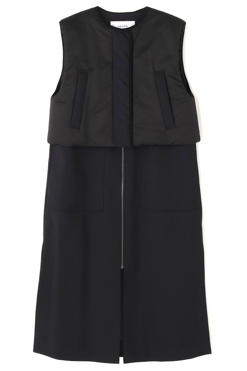 【アドーア/ADORE】のホロウツイルジレ インテリア・キッズ・メンズ・レディースファッション・服の通販 founy(ファニー) 　ファッション　Fashion　レディースファッション　Fashion for Women　アウター　Coat / Outerwear Collection　レディースジャケット・軽アウター　Jackets　ジャケット　Jacket, Outerwear　スタンダード　Standard, Basic　フロント　Front, Front Design　ベスト　Vest, Waistcoat　再入荷　Restock / Back in Stock　ブラック|ID: prp329100004838712 ipo3291000000035259608