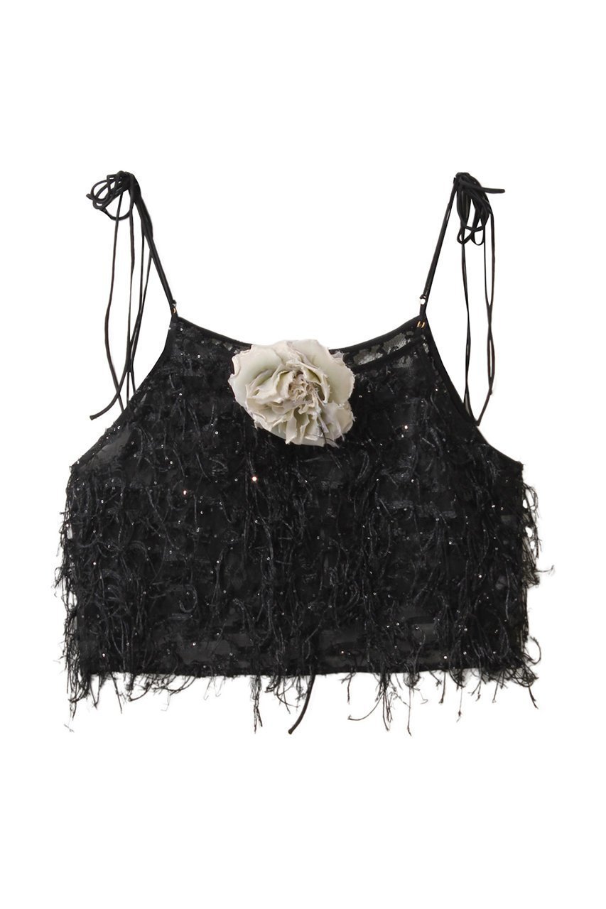 【ルール ロジェット/leur logette】のシアーフリンジキャミトップス インテリア・キッズ・メンズ・レディースファッション・服の通販 founy(ファニー) ファッション Fashion レディースファッション Fashion for Women トップス・カットソー Cut & Sew Tops キャミソール&ノースリーブ Camisoles & Sleeveless Tops シャツ・ブラウス・オフィスカジュアル Elegant Blouses & Button-Ups ロングTシャツ・Tシャツ Longline T-Shirts & Tees カットソー・ベーシックTシャツ Cut-and-Sewn Tops / Stretch Tees & Basics 2026年 2026 イタリア Italy キャミソール Camisole, Spaghetti Strap Top ジャカード/ジャガード Jacquard, Woven Pattern スパンコール Sequins, Sequin Embellishment タンク Tank Top, Sleeveless Top フリンジ Fringe, Tassel フロント Front, Front Design ランダム Random, Irregular 夏 Summer 春 Spring S/S・春夏 SS, Spring/Summer, Warm Season ブラック|ID: prp329100004838757 ipo3291000000035260261