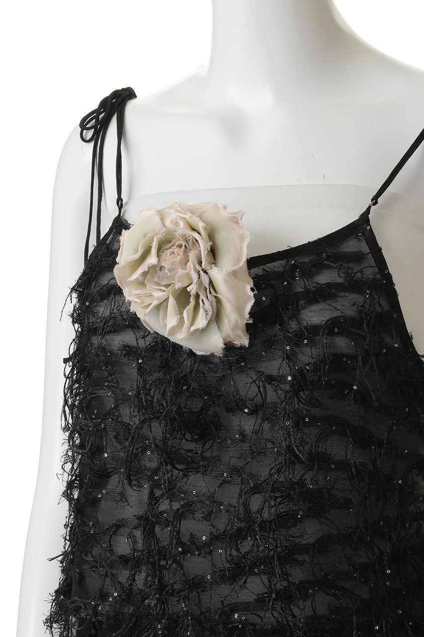 【ルール ロジェット/leur logette】のシアーフリンジキャミトップス 人気、トレンドファッション・服の通販 founy(ファニー) ファッション Fashion レディースファッション Fashion for Women トップス・カットソー Cut & Sew Tops キャミソール&ノースリーブ Camisoles & Sleeveless Tops シャツ・ブラウス・オフィスカジュアル Elegant Blouses & Button-Ups ロングTシャツ・Tシャツ Longline T-Shirts & Tees カットソー・ベーシックTシャツ Cut-and-Sewn Tops / Stretch Tees & Basics 2026年 2026 イタリア Italy キャミソール Camisole, Spaghetti Strap Top ジャカード/ジャガード Jacquard, Woven Pattern スパンコール Sequins, Sequin Embellishment タンク Tank Top, Sleeveless Top フリンジ Fringe, Tassel フロント Front, Front Design ランダム Random, Irregular 夏 Summer 春 Spring S/S・春夏 SS, Spring/Summer, Warm Season other-5|ID: prp329100004838757 ipo3291000000035260265