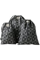 【エスゼット ブロックプリント/SZ Blockprints】のLAUNDRY BAG HEART COOKIE トラベルポーチ ブラック|ID: prp329100004838765 ipo3291000000035550030