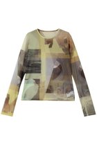 【メゾンスペシャル/MAISON SPECIAL】のPhoto Collage Mesh Tops/フォトコラージメッシュトップス YEL(イエロー)|ID: prp329100004838770 ipo3291000000035260351