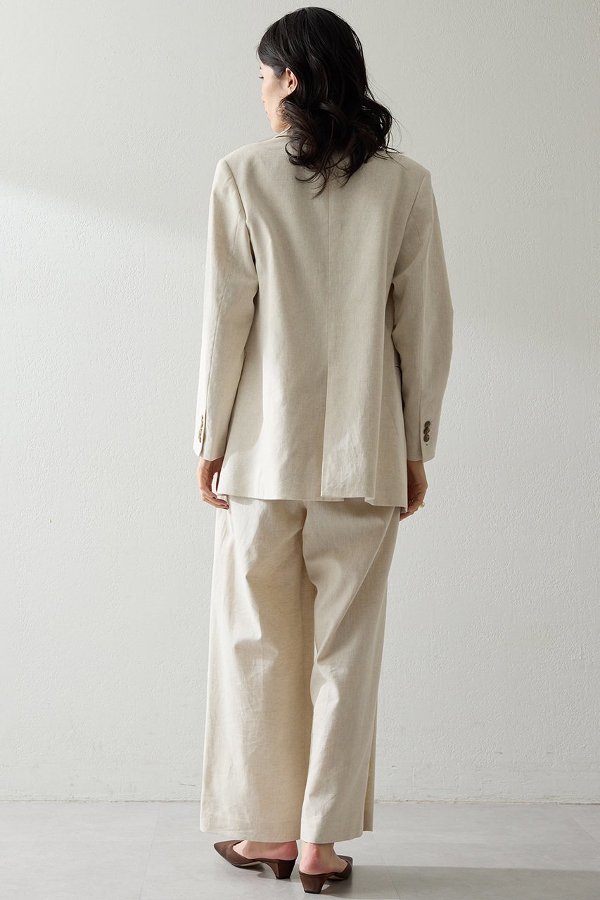 【ウィムガゼット/Whim Gazette】の【THE PAUSE】コットンリネンダブルジャケット 人気、トレンドファッション・服の通販 founy(ファニー) 　ファッション　Fashion　レディースファッション　Fashion for Women　アウター　Coat / Outerwear Collection　レディースジャケット・軽アウター　Jackets　2026年　2026　おすすめ　Recommended / Our Picks　ジャケット　Jacket, Outerwear　スタイリッシュ　Stylish, Fashionable　セットアップ　Set-Up, Coordinated Outfit　ダブル　Double, Double-Breasted　ボックス　Boxy, Box Shape　夏　Summer　定番　Standard, Basic Item　春　Spring　S/S・春夏　SS, Spring/Summer, Warm Season　other-6|ID: prp329100004838773 ipo3291000000035260381