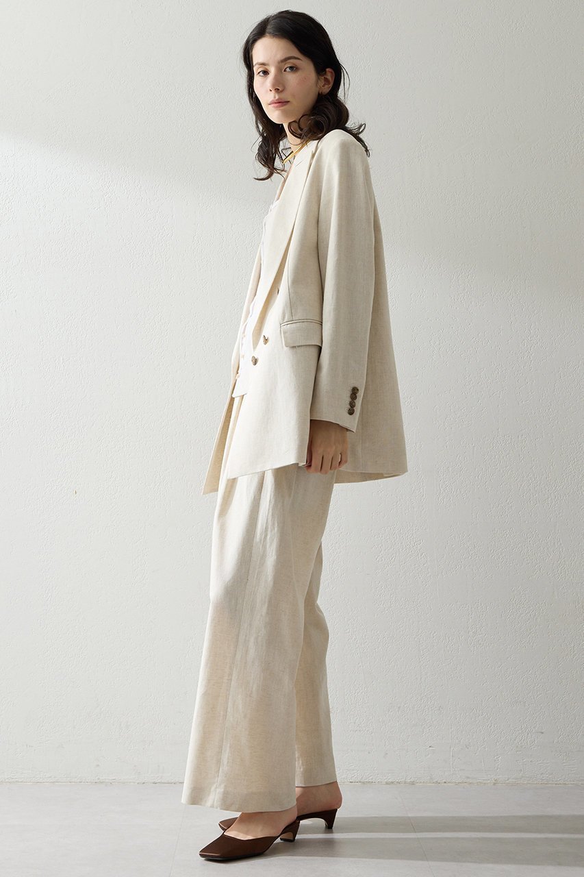 【ウィムガゼット/Whim Gazette】の【THE PAUSE】コットンリネンダブルジャケット 人気、トレンドファッション・服の通販 founy(ファニー) 　ファッション　Fashion　レディースファッション　Fashion for Women　アウター　Coat / Outerwear Collection　レディースジャケット・軽アウター　Jackets　2026年　2026　おすすめ　Recommended / Our Picks　ジャケット　Jacket, Outerwear　スタイリッシュ　Stylish, Fashionable　セットアップ　Set-Up, Coordinated Outfit　ダブル　Double, Double-Breasted　ボックス　Boxy, Box Shape　夏　Summer　定番　Standard, Basic Item　春　Spring　S/S・春夏　SS, Spring/Summer, Warm Season　other-5|ID: prp329100004838773 ipo3291000000036188970