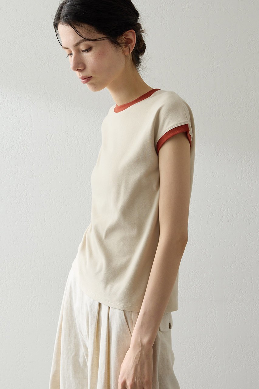 【ウィムガゼット/Whim Gazette】の【THE PAUSE】フレンチリンガーTEE 人気、トレンドファッション・服の通販 founy(ファニー) 　ファッション　Fashion　レディースファッション　Fashion for Women　トップス・カットソー　Cut & Sew Tops　シャツ・ブラウス・オフィスカジュアル　Elegant Blouses & Button-Ups　ロングTシャツ・Tシャツ　Longline T-Shirts & Tees　カットソー・ベーシックTシャツ　Cut-and-Sewn Tops / Stretch Tees & Basics　2026年　2026　インナー　Innerwear　コンパクト　Compact, Small Size　ショート　Short, Short Length　シンプル　Simple, Minimal　ストレッチ　Stretch, Stretchy Fabric　スリーブ　Sleeve, Long Sleeve / Short Sleeve　トリミング　Trimming, Decorative Edge　フレンチ　French, French Style　ロング　Long, Long-Length　夏　Summer　春　Spring　S/S・春夏　SS, Spring/Summer, Warm Season　other-2|ID: prp329100004838775 ipo3291000000035260399