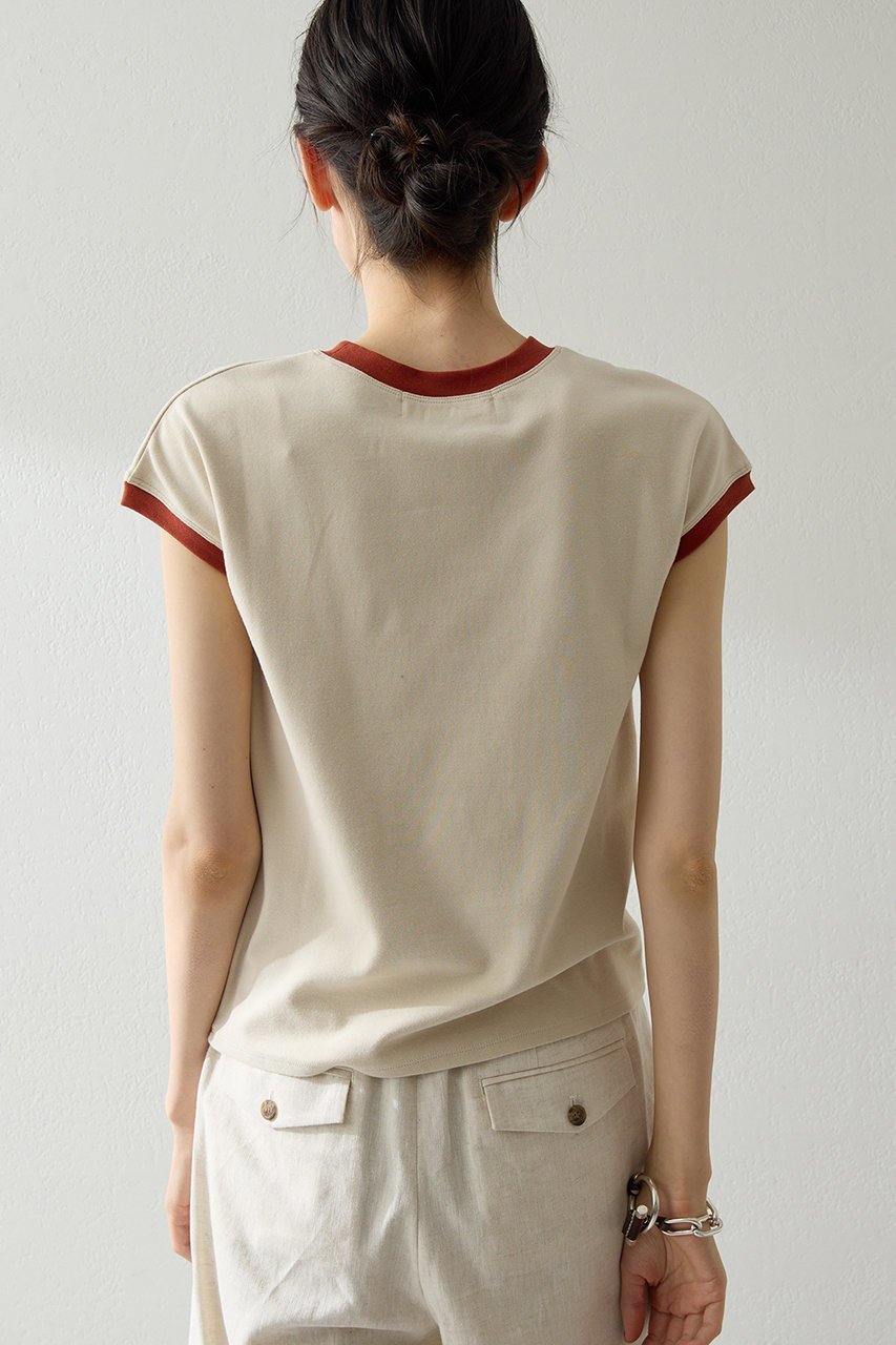 【ウィムガゼット/Whim Gazette】の【THE PAUSE】フレンチリンガーTEE 人気、トレンドファッション・服の通販 founy(ファニー) 　ファッション　Fashion　レディースファッション　Fashion for Women　トップス・カットソー　Cut & Sew Tops　シャツ・ブラウス・オフィスカジュアル　Elegant Blouses & Button-Ups　ロングTシャツ・Tシャツ　Longline T-Shirts & Tees　カットソー・ベーシックTシャツ　Cut-and-Sewn Tops / Stretch Tees & Basics　2026年　2026　インナー　Innerwear　コンパクト　Compact, Small Size　ショート　Short, Short Length　シンプル　Simple, Minimal　ストレッチ　Stretch, Stretchy Fabric　スリーブ　Sleeve, Long Sleeve / Short Sleeve　トリミング　Trimming, Decorative Edge　フレンチ　French, French Style　ロング　Long, Long-Length　夏　Summer　春　Spring　S/S・春夏　SS, Spring/Summer, Warm Season　other-3|ID: prp329100004838775 ipo3291000000035260400