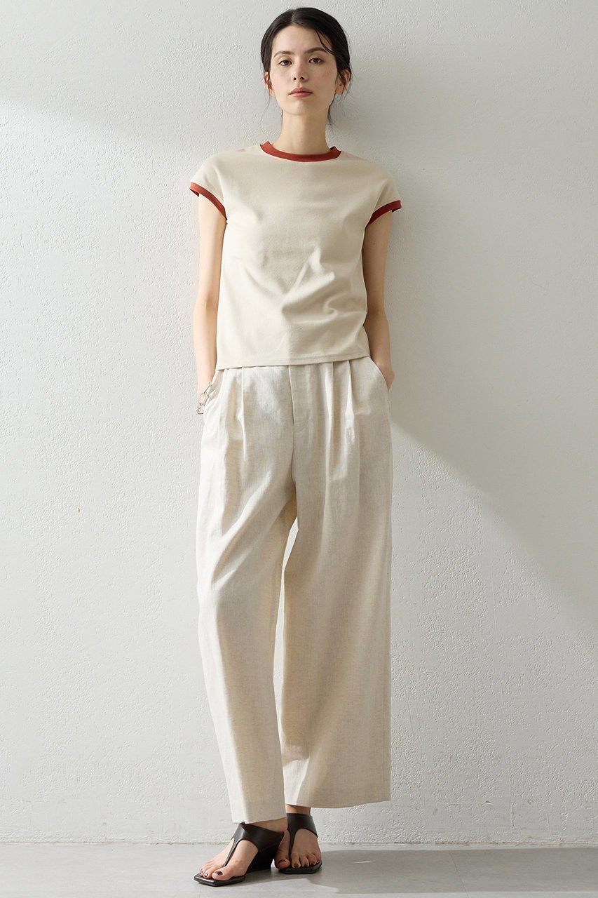 【ウィムガゼット/Whim Gazette】の【THE PAUSE】フレンチリンガーTEE 人気、トレンドファッション・服の通販 founy(ファニー) 　ファッション　Fashion　レディースファッション　Fashion for Women　トップス・カットソー　Cut & Sew Tops　シャツ・ブラウス・オフィスカジュアル　Elegant Blouses & Button-Ups　ロングTシャツ・Tシャツ　Longline T-Shirts & Tees　カットソー・ベーシックTシャツ　Cut-and-Sewn Tops / Stretch Tees & Basics　2026年　2026　インナー　Innerwear　コンパクト　Compact, Small Size　ショート　Short, Short Length　シンプル　Simple, Minimal　ストレッチ　Stretch, Stretchy Fabric　スリーブ　Sleeve, Long Sleeve / Short Sleeve　トリミング　Trimming, Decorative Edge　フレンチ　French, French Style　ロング　Long, Long-Length　夏　Summer　春　Spring　S/S・春夏　SS, Spring/Summer, Warm Season　other-5|ID: prp329100004838775 ipo3291000000035260402