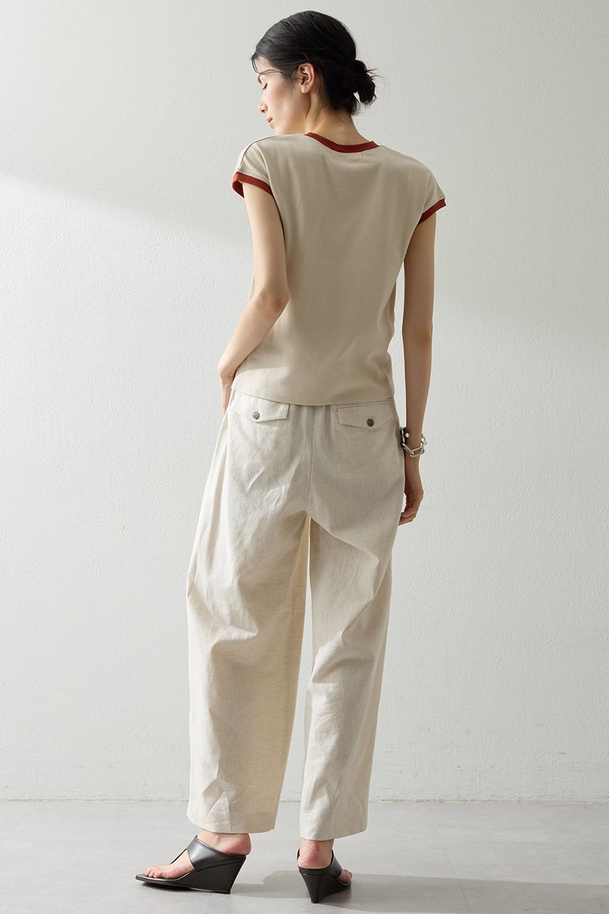 【ウィムガゼット/Whim Gazette】の【THE PAUSE】フレンチリンガーTEE 人気、トレンドファッション・服の通販 founy(ファニー) 　ファッション　Fashion　レディースファッション　Fashion for Women　トップス・カットソー　Cut & Sew Tops　シャツ・ブラウス・オフィスカジュアル　Elegant Blouses & Button-Ups　ロングTシャツ・Tシャツ　Longline T-Shirts & Tees　カットソー・ベーシックTシャツ　Cut-and-Sewn Tops / Stretch Tees & Basics　2026年　2026　インナー　Innerwear　コンパクト　Compact, Small Size　ショート　Short, Short Length　シンプル　Simple, Minimal　ストレッチ　Stretch, Stretchy Fabric　スリーブ　Sleeve, Long Sleeve / Short Sleeve　トリミング　Trimming, Decorative Edge　フレンチ　French, French Style　ロング　Long, Long-Length　夏　Summer　春　Spring　S/S・春夏　SS, Spring/Summer, Warm Season　other-6|ID: prp329100004838775 ipo3291000000035260403