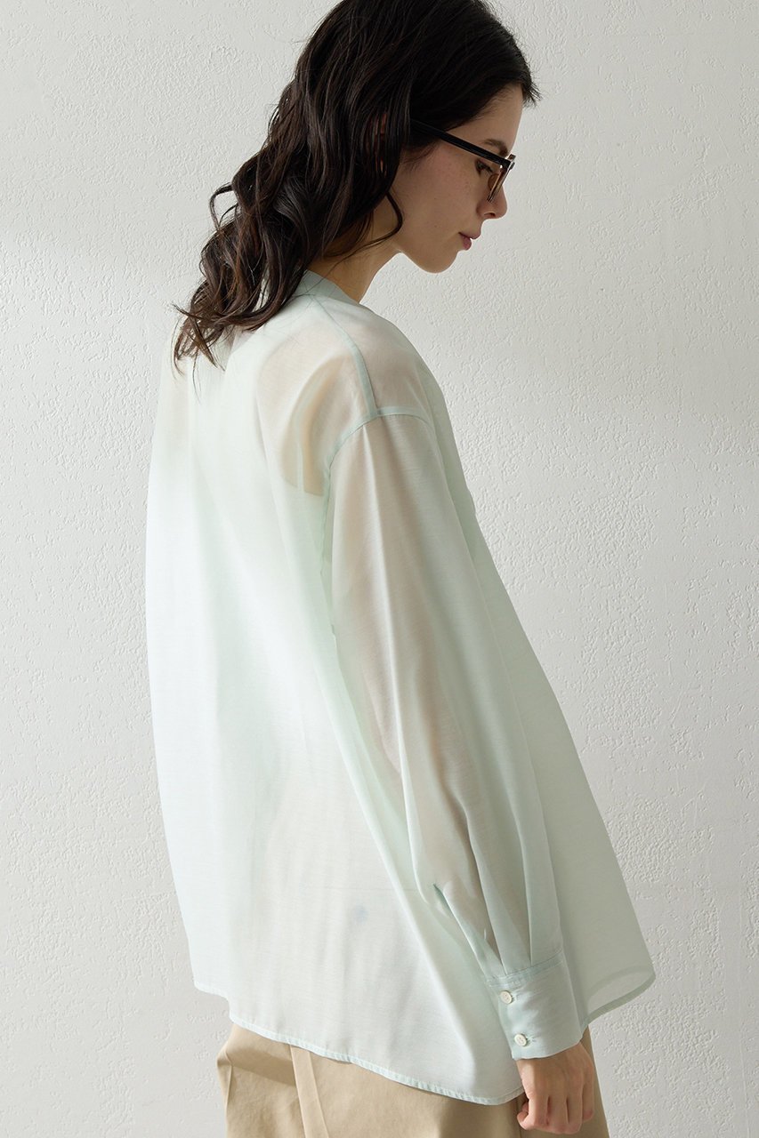 【ウィムガゼット/Whim Gazette】の【THE PAUSE】シアーオーガンジーシャツ 人気、トレンドファッション・服の通販 founy(ファニー) 　ファッション　Fashion　レディースファッション　Fashion for Women　トップス・カットソー　Cut & Sew Tops　シャツ・ブラウス・オフィスカジュアル　Elegant Blouses & Button-Ups　2026年　2026　インナー　Innerwear　オーガンジー　Organza Fabric　カットソー　Cut and Sewn Top　シアー　Sheer, See-Through　スリーブ　Sleeve, Long Sleeve / Short Sleeve　ロング　Long, Long-Length　夏　Summer　春　Spring　S/S・春夏　SS, Spring/Summer, Warm Season　other-3|ID: prp329100004838778 ipo3291000000035260424