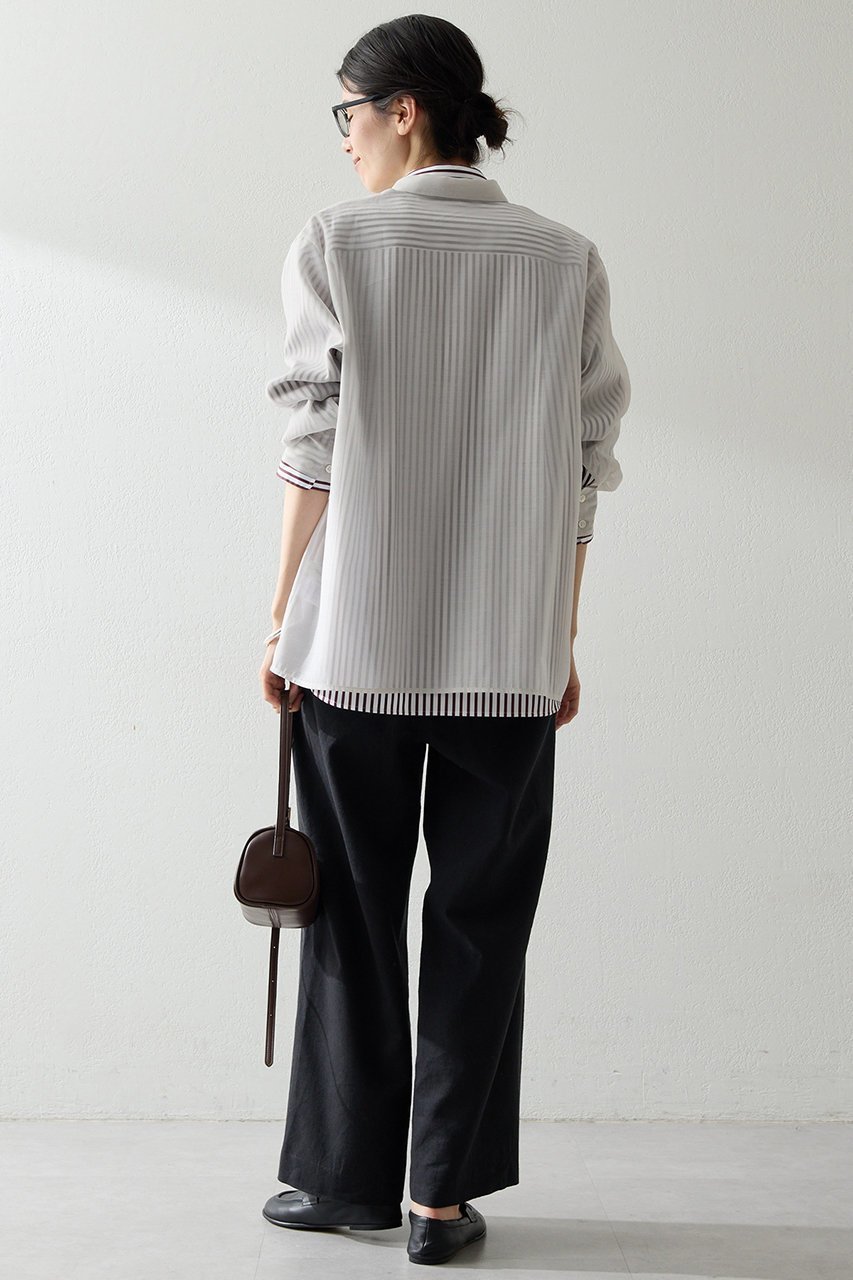 【ウィムガゼット/Whim Gazette】の【THE PAUSE】シアーオーガンジーシャツ 人気、トレンドファッション・服の通販 founy(ファニー) 　ファッション　Fashion　レディースファッション　Fashion for Women　トップス・カットソー　Cut & Sew Tops　シャツ・ブラウス・オフィスカジュアル　Elegant Blouses & Button-Ups　2026年　2026　インナー　Innerwear　オーガンジー　Organza Fabric　カットソー　Cut and Sewn Top　シアー　Sheer, See-Through　スリーブ　Sleeve, Long Sleeve / Short Sleeve　ロング　Long, Long-Length　夏　Summer　春　Spring　S/S・春夏　SS, Spring/Summer, Warm Season　other-6|ID: prp329100004838778 ipo3291000000035503581