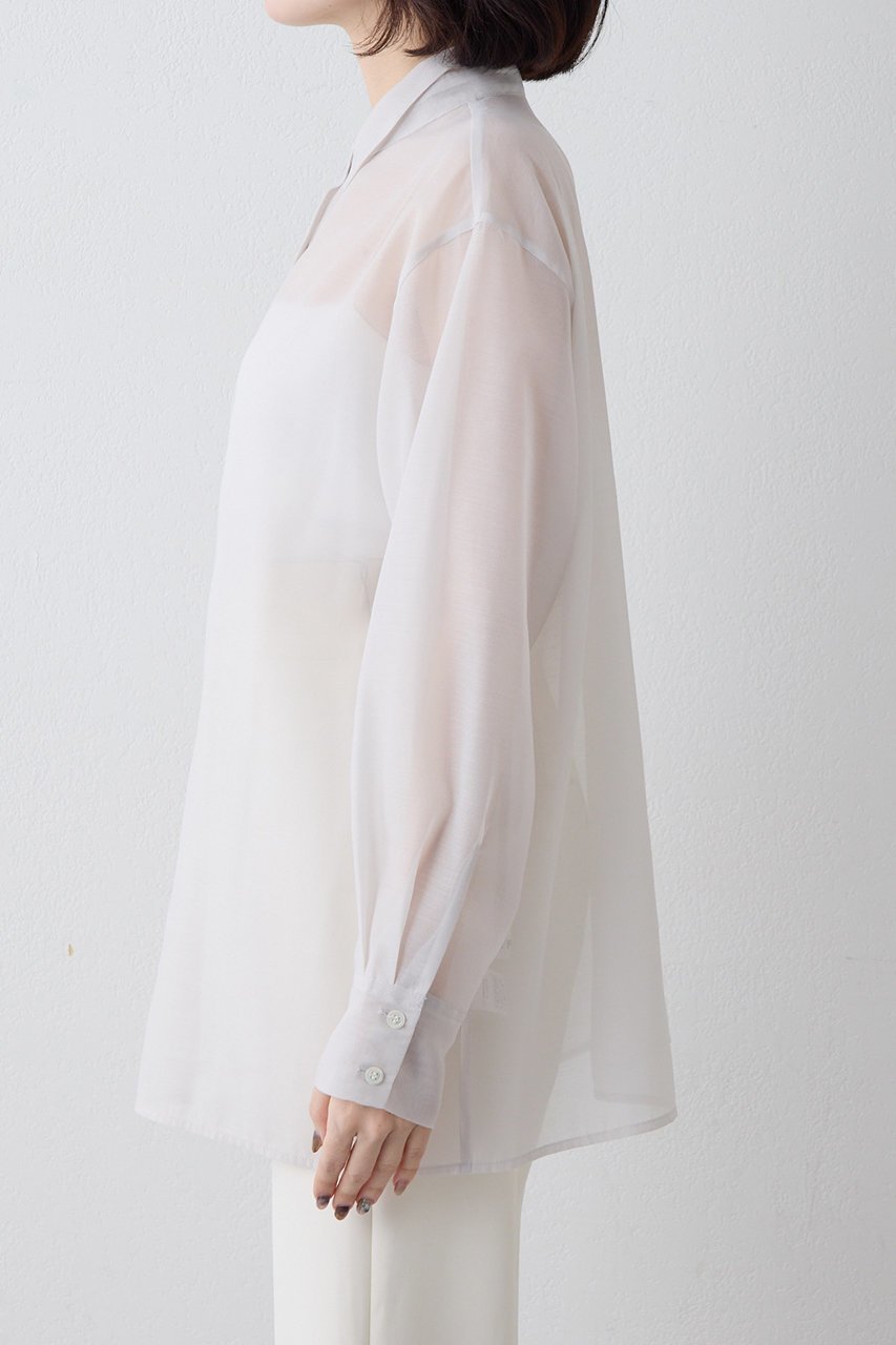 【ウィムガゼット/Whim Gazette】の【THE PAUSE】シアーオーガンジーシャツ 人気、トレンドファッション・服の通販 founy(ファニー) 　ファッション　Fashion　レディースファッション　Fashion for Women　トップス・カットソー　Cut & Sew Tops　シャツ・ブラウス・オフィスカジュアル　Elegant Blouses & Button-Ups　2026年　2026　インナー　Innerwear　オーガンジー　Organza Fabric　カットソー　Cut and Sewn Top　シアー　Sheer, See-Through　スリーブ　Sleeve, Long Sleeve / Short Sleeve　ロング　Long, Long-Length　夏　Summer　春　Spring　S/S・春夏　SS, Spring/Summer, Warm Season　other-8|ID: prp329100004838778 ipo3291000000035503583