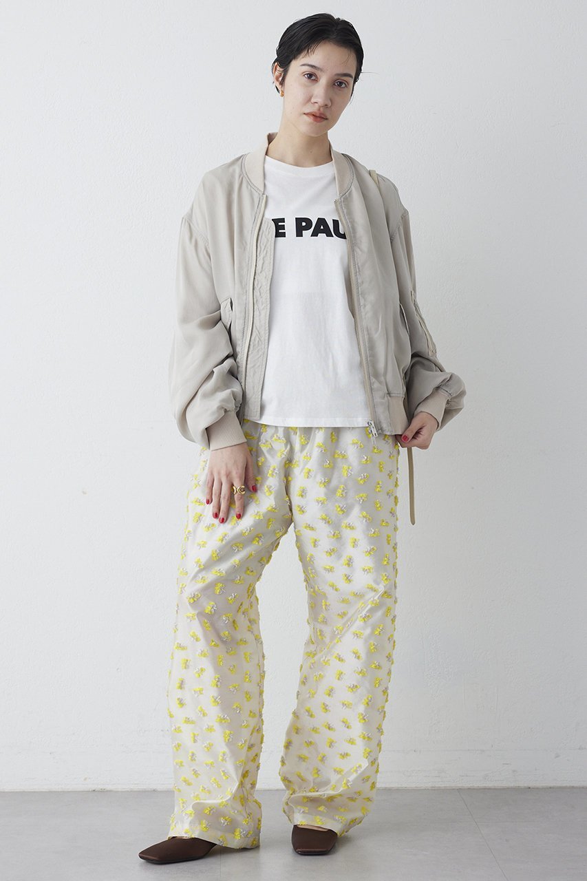 【ウィムガゼット/Whim Gazette】の【THE PAUSE】フラワージャガードパンツ 人気、トレンドファッション・服の通販 founy(ファニー) 　ファッション　Fashion　レディースファッション　Fashion for Women　パンツ　Pants & Trousers　イエロー　Yellow　オーガンジー　Organza Fabric　シアー　Sheer, See-Through　シンプル　Simple, Minimal　ジャカード／ジャガード　Jacquard, Woven Pattern　フラワー　Flower, Floral　other-2|ID: prp329100004838779 ipo3291000000036188977