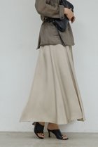 【ガリャルダガランテ/GALLARDAGALANTE】の【セットアップ対応】キュプラフレアスカート グレージュ|ID: prp329100004838782 ipo3291000000036789094