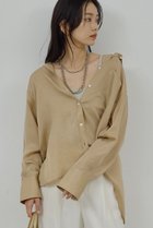 【ガリャルダガランテ/GALLARDAGALANTE】の【セットアップ対応】キュプラブラウス 人気、トレンドファッション・服の通販 founy(ファニー) ファッション Fashion レディースファッション Fashion for Women トップス・カットソー Cut & Sew Tops シャツ・ブラウス・オフィスカジュアル Elegant Blouses & Button-Ups 2026年 2026 おすすめ Recommended / Our Picks なめらか Smooth, Silky Texture スリーブ Sleeve, Long Sleeve / Short Sleeve セットアップ Set-Up, Coordinated Outfit ロング Long, Long-Length エレガント 上品 Elegant 夏 Summer 春 Spring S/S・春夏 SS, Spring/Summer, Warm Season thumbnail ライトベージュ|ID: prp329100004838783 ipo3291000000035260475