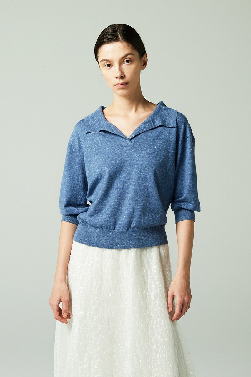 【オーヴィル/EAUVIRE】のカシミヤヘンプニュアンスポロ 人気、トレンドファッション・服の通販 founy(ファニー) 　ファッション　Fashion　レディースファッション　Fashion for Women　トップス・カットソー　Cut & Sew Tops　ニット　Knit Tops & Sweaters　カジュアルプルオーバー・ニットトップス　Pullovers & Knit Tops / Casual Pullovers　2026年　2026　イタリア　Italy　エレガント 上品　Elegant　シルク　Silk, 100% Silk　ドレープ　Drape, Draping Fabric　バランス　Balance, Style Balance　夏　Summer　春　Spring　S/S・春夏　SS, Spring/Summer, Warm Season　other-8|ID: prp329100004838788 ipo3291000000035260533