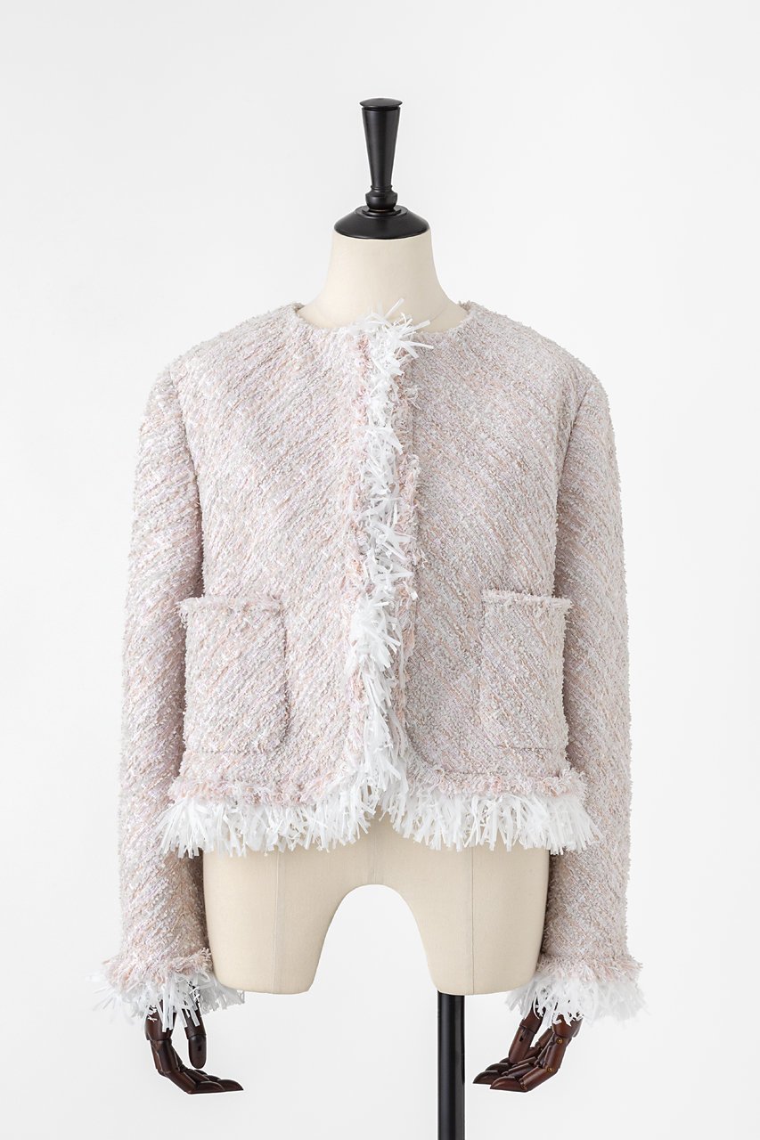 【オーヴィル/EAUVIRE】のツイードフリンジジャケット 人気、トレンドファッション・服の通販 founy(ファニー) ファッション Fashion レディースファッション Fashion for Women アウター Coat / Outerwear Collection レディースジャケット・軽アウター Jackets 2026年 2026 おすすめ Recommended / Our Picks ジャケット Jacket, Outerwear ツイード Twill, Twill Weave デニム Denim, Jeans Material バイアス Bias, Diagonal Cut フリンジ Fringe, Tassel ペーパー Paper, Kraft Paper リボン Ribbon, Bow エレガント 上品 Elegant 夏 Summer 春 Spring S/S・春夏 SS, Spring/Summer, Warm Season other-1|ID: prp329100004838789 ipo3291000000035260534