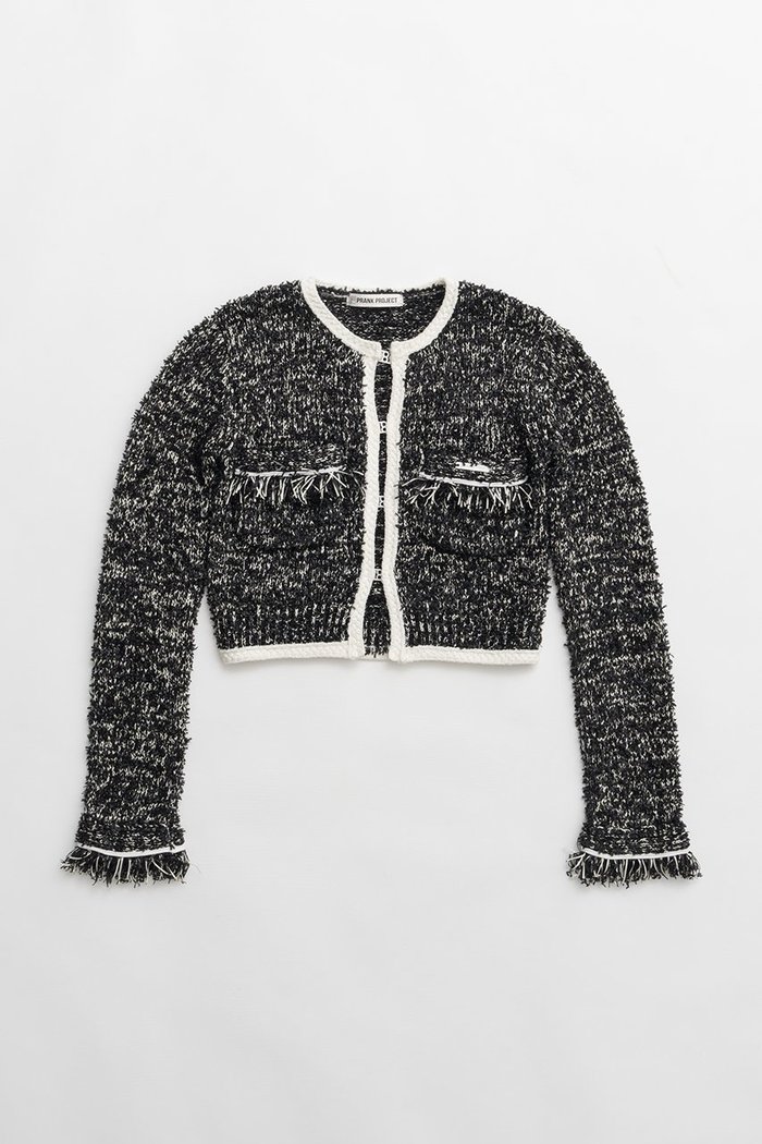 【プランク プロジェクト/PRANK PROJECT】のフロントチャームニットジャケット インテリア・キッズ・メンズ・レディースファッション・服の通販 founy(ファニー) https://founy.com/ ファッション Fashion レディースファッション Fashion for Women アウター Coat / Outerwear Collection レディースジャケット・軽アウター Jackets コンパクト Compact, Small Size ジャケット Jacket, Outerwear デニム Denim, Jeans Material ハーフ Half, Half-Length フロント Front, Front Design エレガント 上品 Elegant 新作・新入荷 New Arrivals / New In |ID: prp329100004838790 ipo3291000000035260543