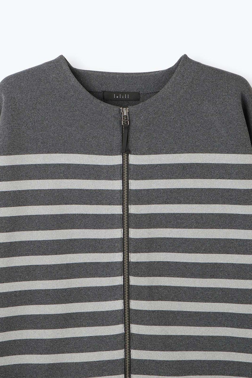 【レリル/lelill】のハイテクニット/ボーダーZIPコート 人気、トレンドファッション・服の通販 founy(ファニー) ファッション Fashion レディースファッション Fashion for Women カーディガン Cardigan, Knitwear ダブル Double, Double-Breasted ボーダー Border, Stripe 冬 Winter / This Winter 新作・新入荷 New Arrivals / New In other-3|ID: prp329100004839285 ipo3291000000035264490