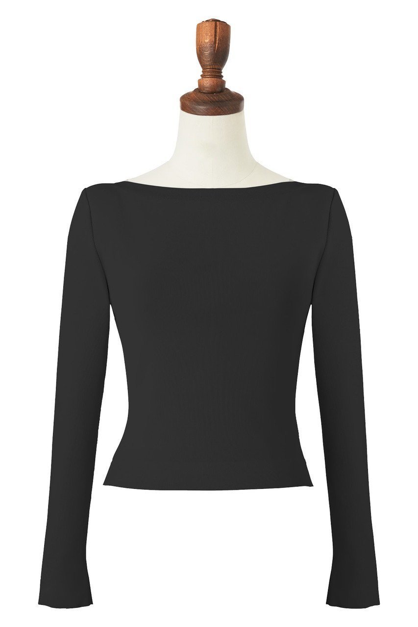 【デイジーリン/DAISY LIN】のKnit Top “Prima Donna” インテリア・キッズ・メンズ・レディースファッション・服の通販 founy(ファニー) 　ファッション　Fashion　レディースファッション　Fashion for Women　トップス・カットソー　Cut & Sew Tops　ニット　Knit Tops & Sweaters　カジュアルプルオーバー・ニットトップス　Pullovers & Knit Tops / Casual Pullovers　インナー　Innerwear　ウォッシャブル　Machine Washable　エレガント 上品　Elegant　シンプル　Simple, Minimal　ストレッチ　Stretch, Stretchy Fabric　デコルテ　Décolleté, Neckline　定番　Standard, Basic Item　なめらか　Smooth, Silky Texture　フィット　Fit, Slim Fit　ブラックブラック|ID: prp329100004839286 ipo3291000000036092079