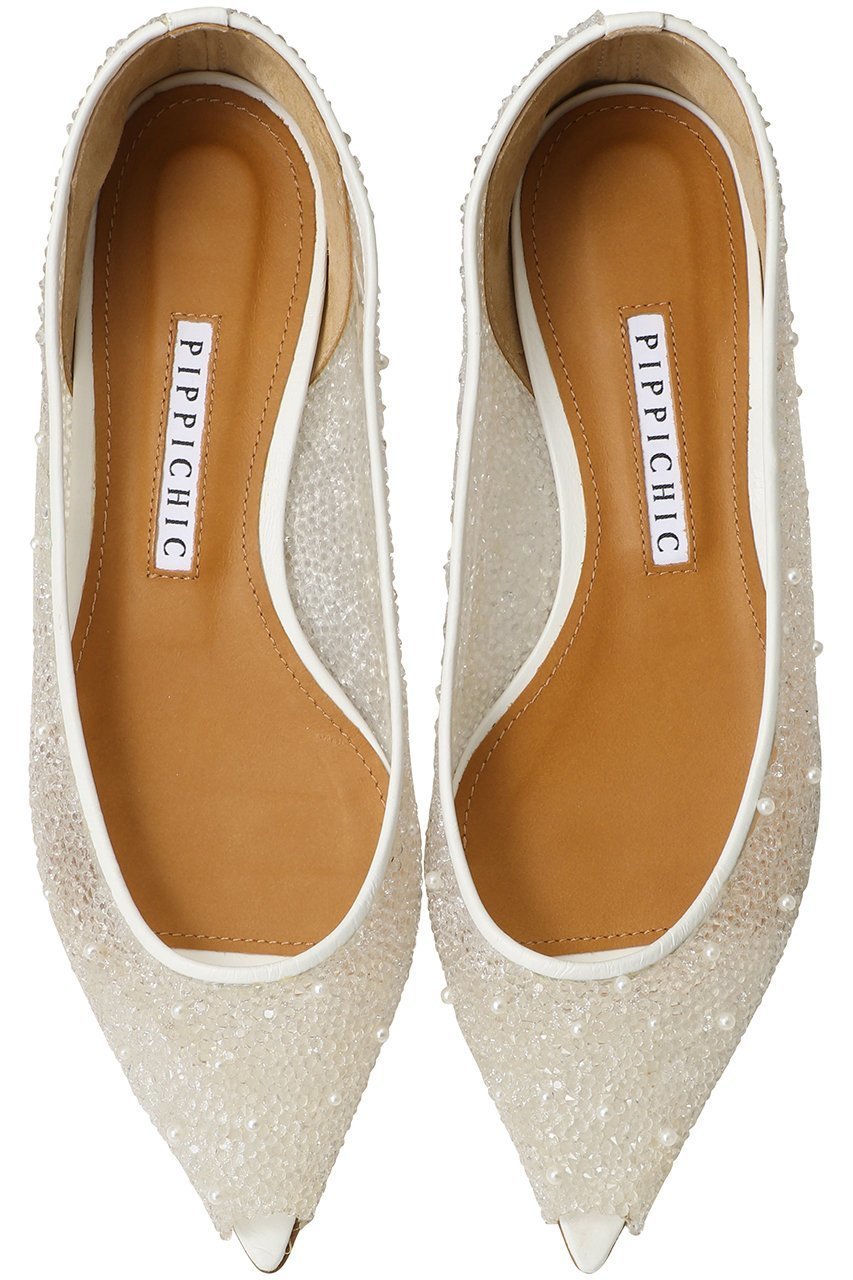 【ピッピシック/Pippichic】のANNA JEWEL ピープトゥフラットシューズ 人気、トレンドファッション・服の通販 founy(ファニー) 　ファッション　Fashion　レディースファッション　Fashion for Women　2026年　2026　オケージョン　Occasion Wear　シューズ　Shoes, Footwear　デニム　Denim, Jeans Material　パーティ　Party, Party Style　フラット　Flat, Flat Shoes　夏　Summer　春　Spring　S/S・春夏　SS, Spring/Summer, Warm Season　other-7|ID: prp329100004840440 ipo3291000000035271558