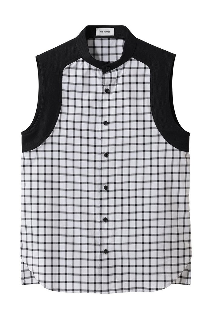 【ザ リラクス/THE RERACS】のバンドカラースリーブレスシャツ インテリア・キッズ・メンズ・レディースファッション・服の通販 founy(ファニー) https://founy.com/ ファッション Fashion レディースファッション Fashion for Women トップス・カットソー Cut & Sew Tops キャミソール&ノースリーブ Camisoles & Sleeveless Tops シャツ・ブラウス・オフィスカジュアル Elegant Blouses & Button-Ups 2026年 2026 コンパクト Compact, Small Size スラックス Slacks, Dress Pants チェック Check, Plaid, Tartan ノースリーブ Sleeveless, No-Sleeve マニッシュ Mannish, Boyish モダン Modern, Contemporary 夏 Summer 春 Spring S/S・春夏 SS, Spring/Summer, Warm Season 無地 Plain, Solid Color |ID: prp329100004840457 ipo3291000000035271657