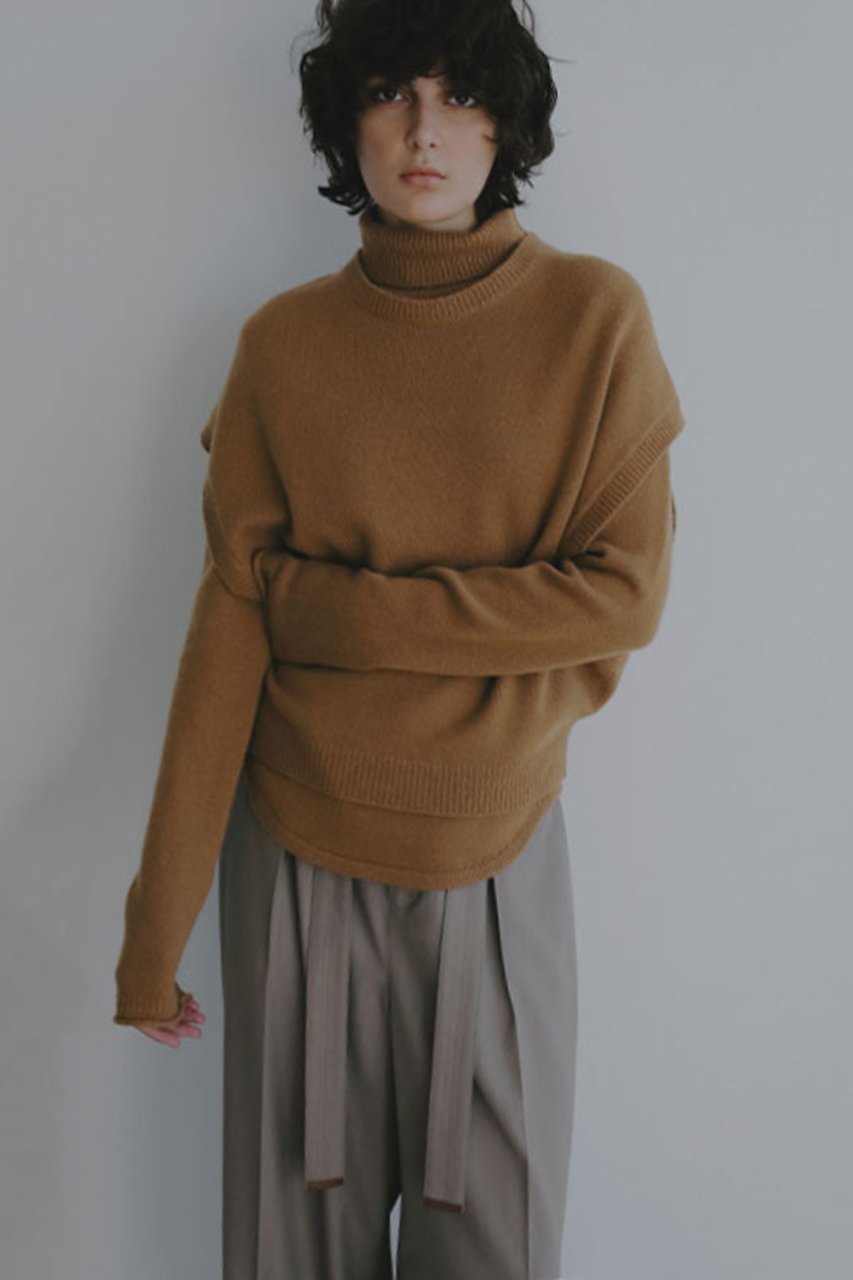 【エトレトウキョウ/ETRE TOKYO】のウールカシミヤスリーブレスニットプルオーバー インテリア・キッズ・メンズ・レディースファッション・服の通販 founy(ファニー) ファッション Fashion レディースファッション Fashion for Women トップス・カットソー Cut & Sew Tops ニット Knit Tops & Sweaters カジュアルプルオーバー・ニットトップス Pullovers & Knit Tops / Casual Pullovers なめらか Smooth, Silky Texture ジャケット Jacket, Outerwear スリーブ Sleeve, Long Sleeve / Short Sleeve 新作・新入荷 New Arrivals / New In キャメル|ID: prp329100004840486 ipo3291000000035271852