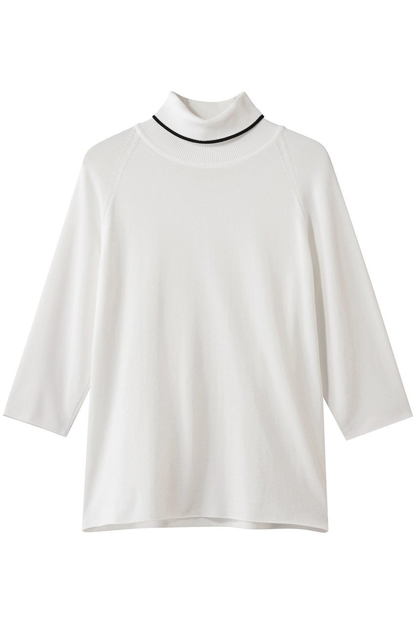 【ザ リラクス/THE RERACS】のショートスリーブタートルネックニットプルオーバー インテリア・キッズ・メンズ・レディースファッション・服の通販 founy(ファニー) 　ファッション　Fashion　レディースファッション　Fashion for Women　トップス・カットソー　Cut & Sew Tops　ニット　Knit Tops & Sweaters　カジュアルプルオーバー・ニットトップス　Pullovers & Knit Tops / Casual Pullovers　タートルネック・ハイネックトップス　Turtlenecks & High-Neck Tops　2026年　2026　なめらか　Smooth, Silky Texture　インナー　Innerwear　タートルネック　Turtleneck, High Neck　ビジネス 仕事 通勤　Business / Work / Commuting　エレガント 上品　Elegant　夏　Summer　春　Spring　S/S・春夏　SS, Spring/Summer, Warm Season　ホワイト|ID: prp329100004840489 ipo3291000000035850982