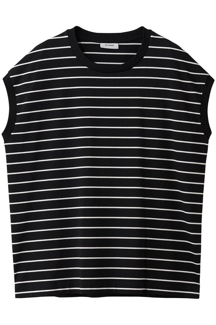 【ザ リラクス/THE RERACS】のボーダースリーブレスTシャツ インテリア・キッズ・メンズ・レディースファッション・服の通販 founy(ファニー) https://founy.com/ ファッション Fashion レディースファッション Fashion for Women トップス・カットソー Cut & Sew Tops シャツ・ブラウス・オフィスカジュアル Elegant Blouses & Button-Ups ロングTシャツ・Tシャツ Longline T-Shirts & Tees カットソー・ベーシックTシャツ Cut-and-Sewn Tops / Stretch Tees & Basics インナー Innerwear カッティング Cutting Detail ショルダー Shoulder, Shoulder Strap ショート Short, Short Length ジャケット Jacket, Outerwear スリーブ Sleeve, Long Sleeve / Short Sleeve ボーダー Border, Stripe モダン Modern, Contemporary ワイド Wide, Wide Fit 定番 Standard, Basic Item 新作・新入荷 New Arrivals / New In |ID: prp329100004840504 ipo3291000000036030795