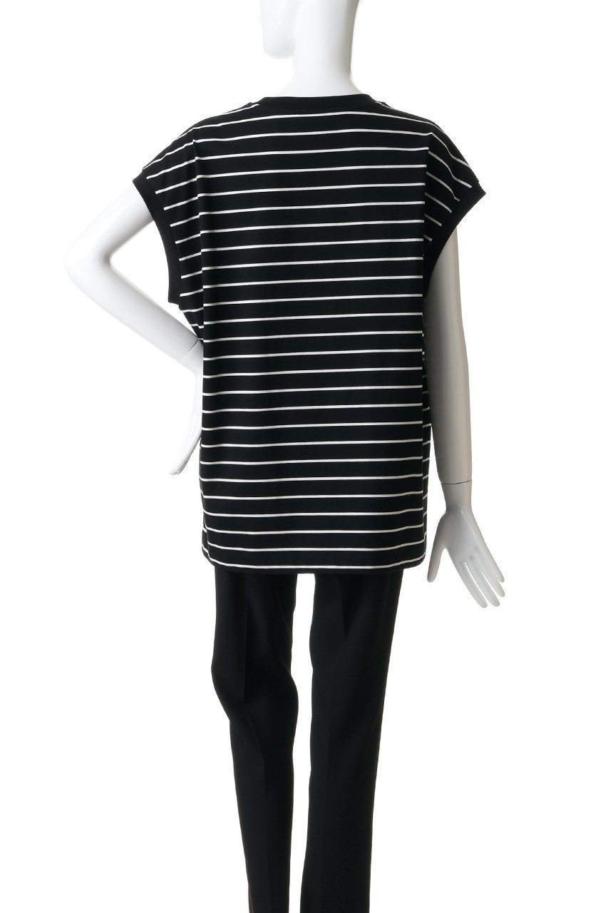 【ザ リラクス/THE RERACS】のボーダースリーブレスTシャツ 人気、トレンドファッション・服の通販 founy(ファニー) 　ファッション　Fashion　レディースファッション　Fashion for Women　トップス・カットソー　Cut & Sew Tops　シャツ・ブラウス・オフィスカジュアル　Elegant Blouses & Button-Ups　ロングTシャツ・Tシャツ　Longline T-Shirts & Tees　カットソー・ベーシックTシャツ　Cut-and-Sewn Tops / Stretch Tees & Basics　2026年　2026　インナー　Innerwear　カッティング　Cutting Detail　ショルダー　Shoulder, Shoulder Strap　ショート　Short, Short Length　ジャケット　Jacket, Outerwear　スリーブ　Sleeve, Long Sleeve / Short Sleeve　ボーダー　Border, Stripe　モダン　Modern, Contemporary　ワイド　Wide, Wide Fit　夏　Summer　定番　Standard, Basic Item　春　Spring　S/S・春夏　SS, Spring/Summer, Warm Season　other-4|ID: prp329100004840504 ipo3291000000036030804