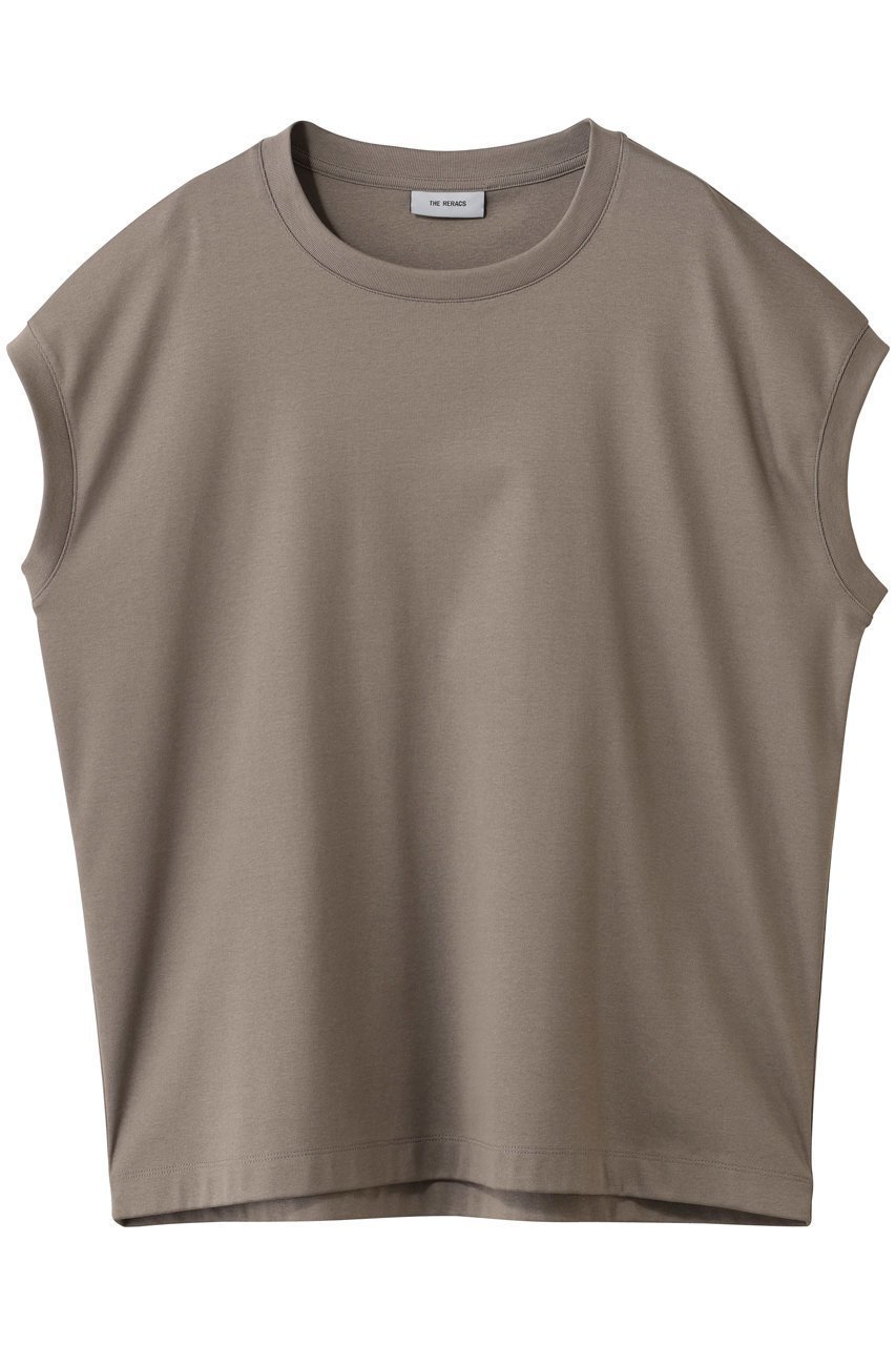 【ザ リラクス/THE RERACS】のスリーブレスTシャツ インテリア・キッズ・メンズ・レディースファッション・服の通販 founy(ファニー) ファッション Fashion レディースファッション Fashion for Women トップス・カットソー Cut & Sew Tops シャツ・ブラウス・オフィスカジュアル Elegant Blouses & Button-Ups ロングTシャツ・Tシャツ Longline T-Shirts & Tees カットソー・ベーシックTシャツ Cut-and-Sewn Tops / Stretch Tees & Basics 2026年 2026 ショート Short, Short Length スリーブ Sleeve, Long Sleeve / Short Sleeve ベーシック Basic, Essential 夏 Summer 春 Spring S/S・春夏 SS, Spring/Summer, Warm Season グレージュ|ID: prp329100004840507 ipo3291000000035271983