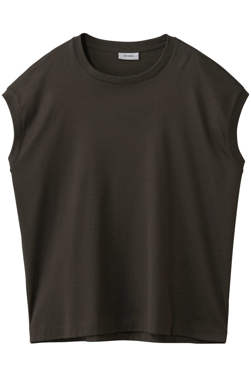 【ザ リラクス/THE RERACS】のスリーブレスTシャツ インテリア・キッズ・メンズ・レディースファッション・服の通販 founy(ファニー) 　ファッション　Fashion　レディースファッション　Fashion for Women　トップス・カットソー　Cut & Sew Tops　シャツ・ブラウス・オフィスカジュアル　Elegant Blouses & Button-Ups　ロングTシャツ・Tシャツ　Longline T-Shirts & Tees　カットソー・ベーシックTシャツ　Cut-and-Sewn Tops / Stretch Tees & Basics　2026年　2026　ショート　Short, Short Length　スリーブ　Sleeve, Long Sleeve / Short Sleeve　ベーシック　Basic, Essential　夏　Summer　春　Spring　S/S・春夏　SS, Spring/Summer, Warm Season　ガンメタルグレー|ID: prp329100004840507 ipo3291000000036030819