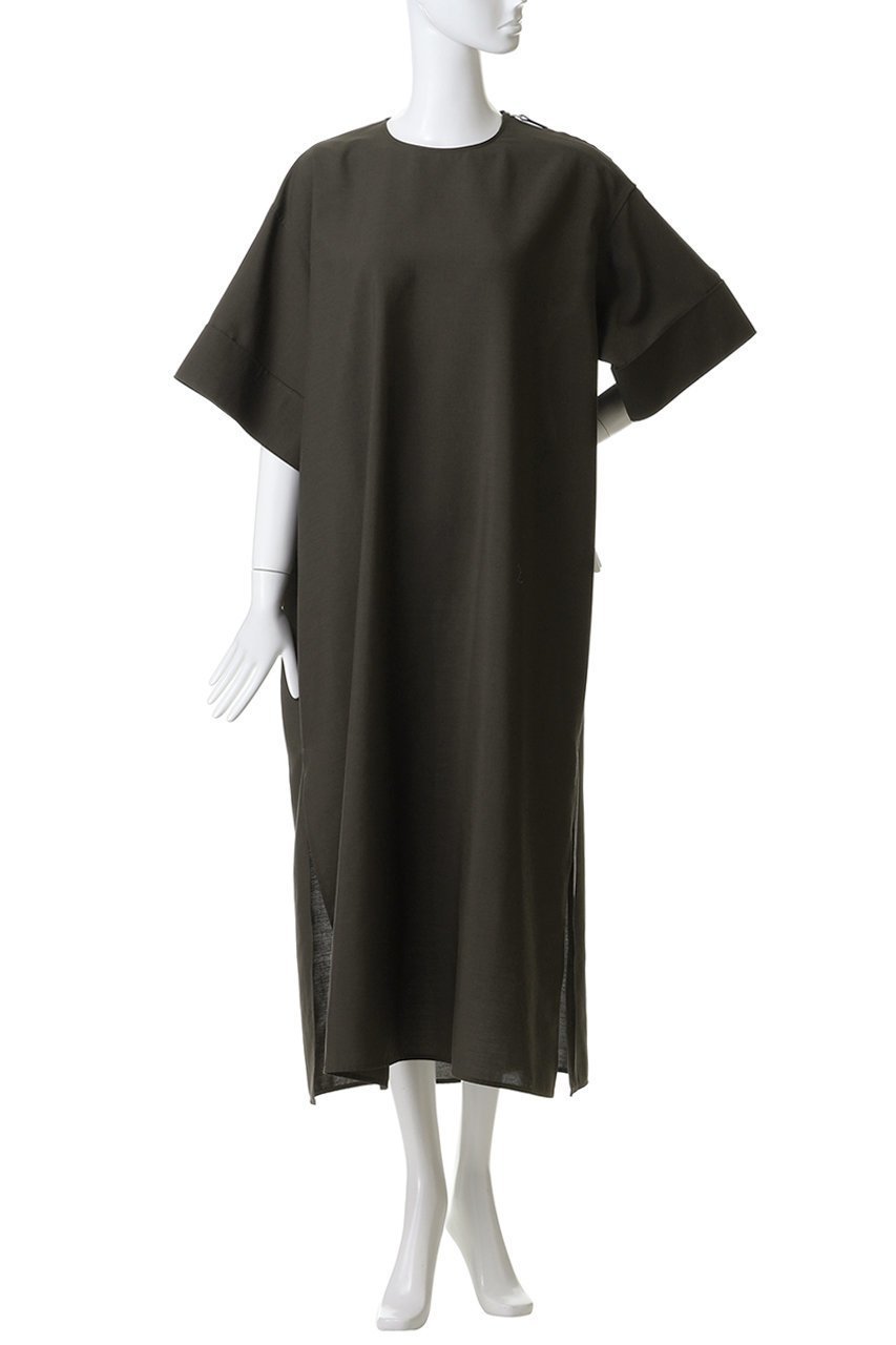 【ザ リラクス/THE RERACS】のショートスリーブサイドジップドレス 人気、トレンドファッション・服の通販 founy(ファニー) 　ファッション　Fashion　レディースファッション　Fashion for Women　ワンピース　Dresses　フォーマル・パーティードレス・結婚式用ドレス　Elegant & Casual Dresses　チュニック　Tunic Tops & Dresses　2026年　2026　シューズ　Shoes, Footwear　シンプル　Simple, Minimal　ジップ　Zip, Zipper　スリット　Slit, Slit Detail　スリーブ　Sleeve, Long Sleeve / Short Sleeve　チュニック　Tunic, Long Top　ドレス　Dress, One-Piece　ロング　Long, Long-Length　夏　Summer　春　Spring　S/S・春夏　SS, Spring/Summer, Warm Season　other-2|ID: prp329100004840523 ipo3291000000035272101