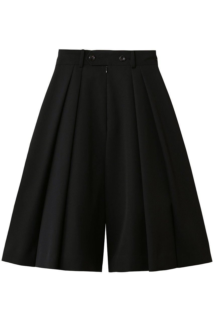 【ザ リラクス/THE RERACS】のディープタックキュロットパンツ インテリア・キッズ・メンズ・レディースファッション・服の通販 founy(ファニー) 　ファッション　Fashion　レディースファッション　Fashion for Women　スカート　Skirts　パンツ　Pants & Trousers　ショートパンツ・ハーフパンツ　High-Waisted & Relaxed Shorts　2026年　2026　キュロット　Culottes, Wide Shorts　ショート　Short, Short Length　マニッシュ　Mannish, Boyish　夏　Summer　春　Spring　S/S・春夏　SS, Spring/Summer, Warm Season　ブラック|ID: prp329100004840536 ipo3291000000035272176