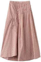 【マーレット/MERLETTE】のSABINE アシンメトリーギャザーストライプスカート レッド|ID: prp329100004840591 ipo3291000000035272527