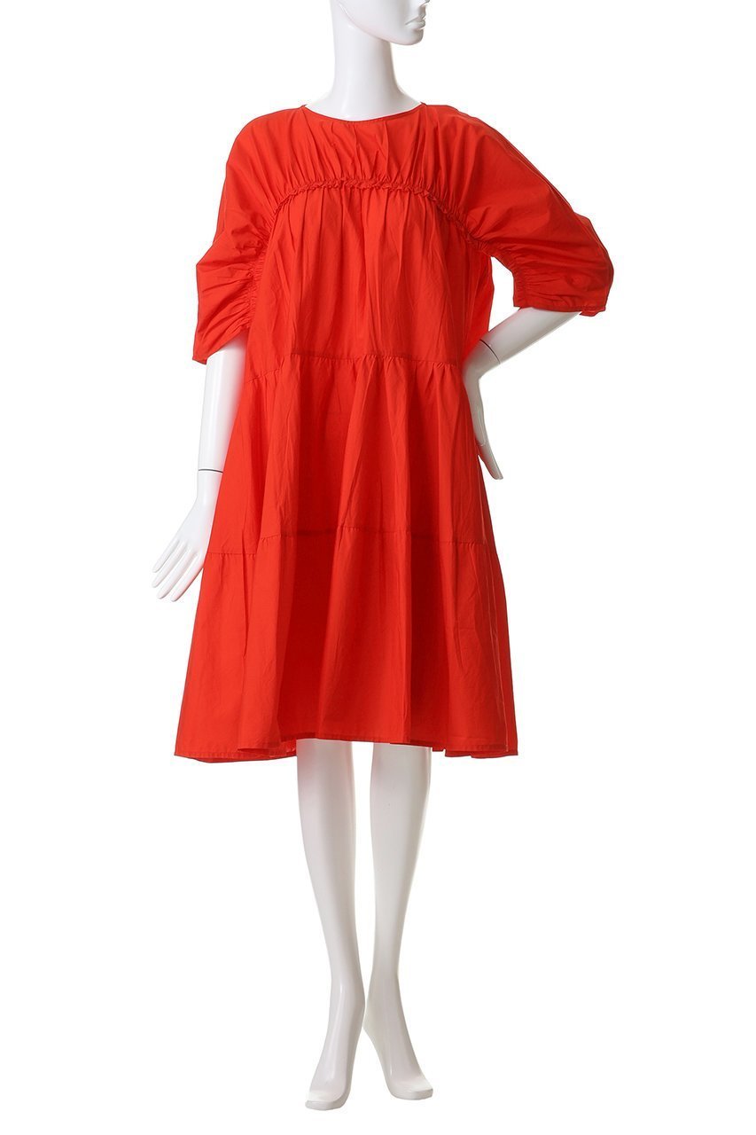 【マーレット/MERLETTE】のINES ギャザースリーブ ティアードドレス 人気、トレンドファッション・服の通販 founy(ファニー) 　ファッション　Fashion　レディースファッション　Fashion for Women　ワンピース　Dresses　フォーマル・パーティードレス・結婚式用ドレス　Elegant & Casual Dresses　チュニック　Tunic Tops & Dresses　2026年　2026　ギャザー　Gathered, Ruffled　スリーブ　Sleeve, Long Sleeve / Short Sleeve　チュニック　Tunic, Long Top　ティアード　Tiered, Tiered Style　ドレス　Dress, One-Piece　パーティ　Party, Party Style　フェミニン　Feminine, Girly　リボン　Ribbon, Bow　夏　Summer　春　Spring　S/S・春夏　SS, Spring/Summer, Warm Season　other-2|ID: prp329100004840592 ipo3291000000035272540