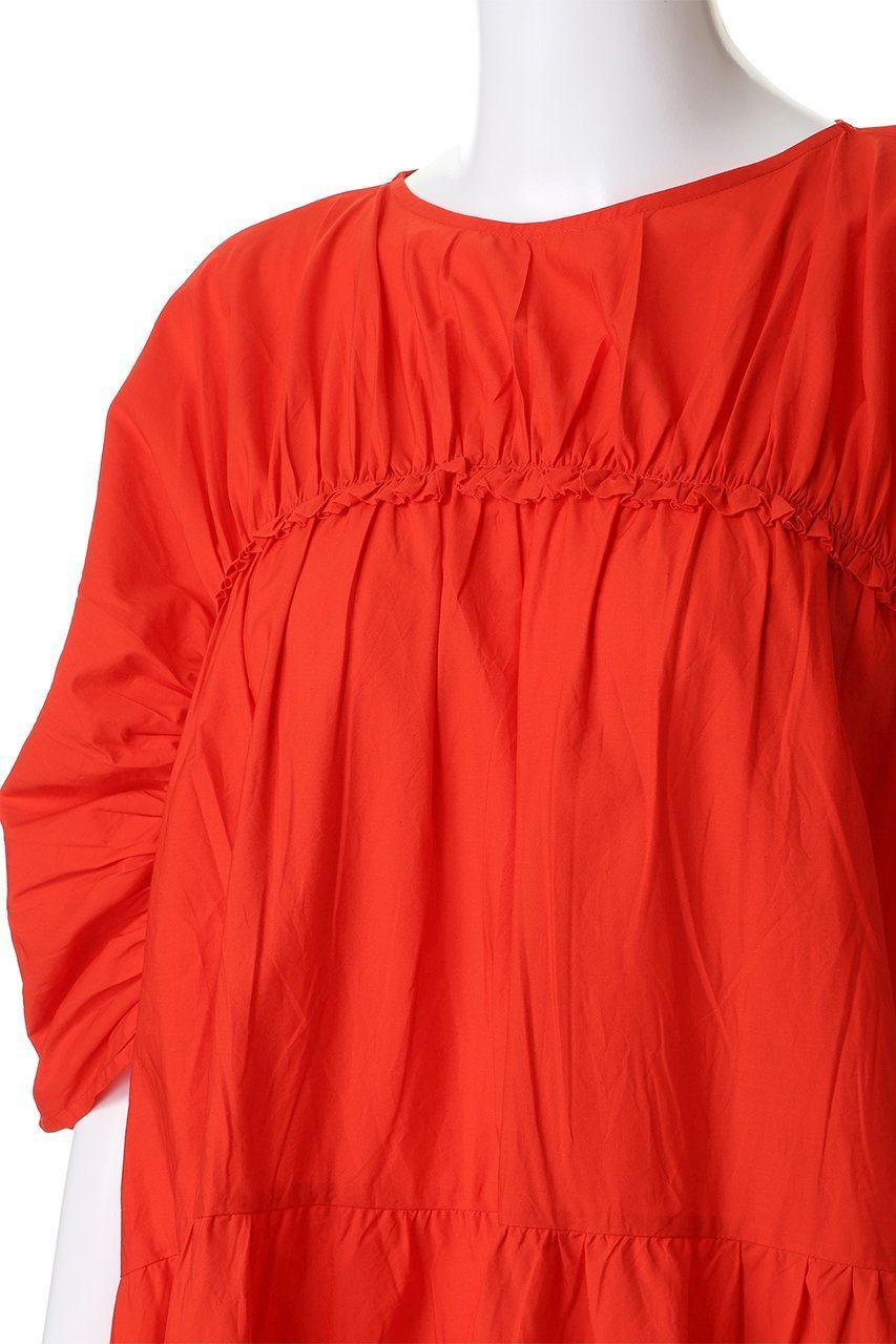 【マーレット/MERLETTE】のINES ギャザースリーブ ティアードドレス 人気、トレンドファッション・服の通販 founy(ファニー) 　ファッション　Fashion　レディースファッション　Fashion for Women　ワンピース　Dresses　フォーマル・パーティードレス・結婚式用ドレス　Elegant & Casual Dresses　チュニック　Tunic Tops & Dresses　2026年　2026　ギャザー　Gathered, Ruffled　スリーブ　Sleeve, Long Sleeve / Short Sleeve　チュニック　Tunic, Long Top　ティアード　Tiered, Tiered Style　ドレス　Dress, One-Piece　パーティ　Party, Party Style　フェミニン　Feminine, Girly　リボン　Ribbon, Bow　夏　Summer　春　Spring　S/S・春夏　SS, Spring/Summer, Warm Season　other-5|ID: prp329100004840592 ipo3291000000035272543