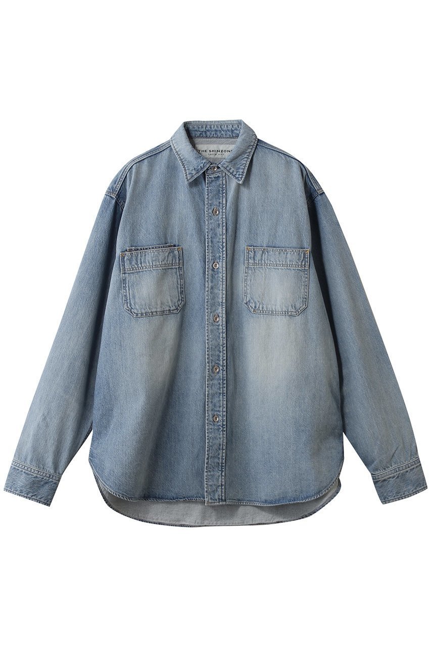 【シンゾーン/Shinzone】のVINTAGE FADEDデニムシャツ 人気、トレンドファッション・服の通販 founy(ファニー) 　ファッション　Fashion　レディースファッション　Fashion for Women　トップス・カットソー　Cut & Sew Tops　シャツ・ブラウス・オフィスカジュアル　Elegant Blouses & Button-Ups　2026年　2026　スリーブ　Sleeve, Long Sleeve / Short Sleeve　デニム　Denim, Jeans Material　ポケット　Pocket, Pocket Detail　メタル　Metal, Metal Parts　ロング　Long, Long-Length　ワーク　Workwear, Utility Style　ヴィンテージ　Vintage Style　夏　Summer　春　Spring　S/S・春夏　SS, Spring/Summer, Warm Season　羽織　Haori, Light Jacket　 other-1|ID: prp329100004843148 ipo3291000000035290291