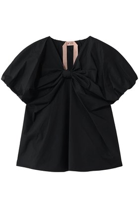 【ヌメロ ヴェントゥーノ/N°21】のフロントタイ ボリュームブラウス 人気、トレンドファッション・服の通販 founy(ファニー) ファッション Fashion レディースファッション Fashion for Women トップス・カットソー Cut & Sew Tops シャツ・ブラウス・オフィスカジュアル Elegant Blouses & Button-Ups 2026年 2026 ショート Short, Short Length スリーブ Sleeve, Long Sleeve / Short Sleeve フェミニン Feminine, Girly フロント Front, Front Design マキシ Maxi, Full Length モダン Modern, Contemporary リボン Ribbon, Bow 夏 Summer 春 Spring S/S・春夏 SS, Spring/Summer, Warm Season |ID:prp329100004843164
