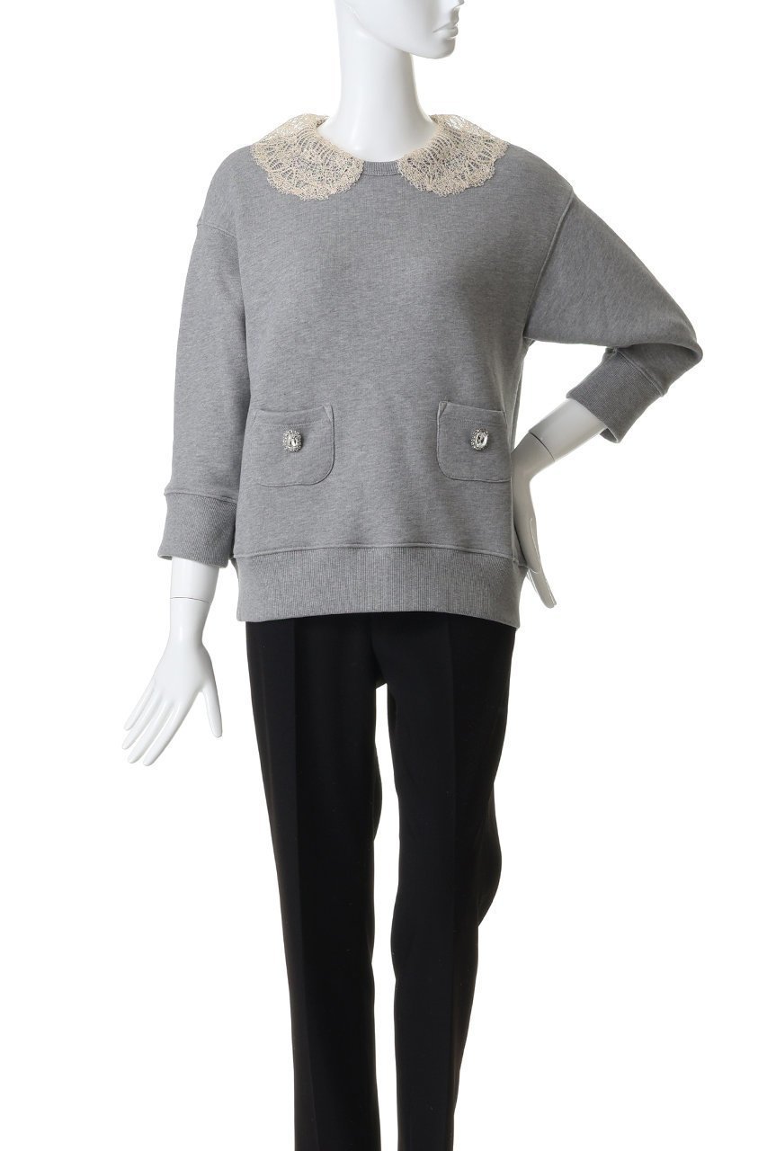 【ヌメロ ヴェントゥーノ/N°21】のレース カラー プルオーバー 人気、トレンドファッション・服の通販 founy(ファニー) 　ファッション　Fashion　レディースファッション　Fashion for Women　トップス・カットソー　Cut & Sew Tops　シャツ・ブラウス・オフィスカジュアル　Elegant Blouses & Button-Ups　ロングTシャツ・Tシャツ　Longline T-Shirts & Tees　カジュアルプルオーバー・ニットトップス　Pullovers & Knit Tops / Casual Pullovers　カットソー・ベーシックTシャツ　Cut-and-Sewn Tops / Stretch Tees & Basics　2026年　2026　おすすめ　Recommended / Our Picks　ジャケット　Jacket, Outerwear　スリーブ　Sleeve, Long Sleeve / Short Sleeve　フェミニン　Feminine, Girly　ポケット　Pocket, Pocket Detail　レース　Lace, Lace Fabric　ロング　Long, Long-Length　エレガント 上品　Elegant　夏　Summer　春　Spring　S/S・春夏　SS, Spring/Summer, Warm Season　other-2|ID: prp329100004843166 ipo3291000000035290447