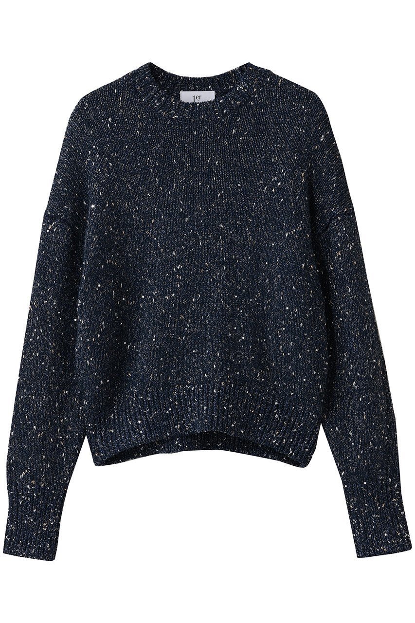【プルミエ アロンディスモン/1er Arrondissement】のラメノットスパンコールニットプルオーバー インテリア・キッズ・メンズ・レディースファッション・服の通販 founy(ファニー) ファッション Fashion レディースファッション Fashion for Women トップス・カットソー Cut & Sew Tops ニット Knit Tops & Sweaters カジュアルプルオーバー・ニットトップス Pullovers & Knit Tops / Casual Pullovers 2026年 2026 コンパクト Compact, Small Size スパンコール Sequins, Sequin Embellishment 夏 Summer 春 Spring S/S・春夏 SS, Spring/Summer, Warm Season ネイビー|ID: prp329100004843175 ipo3291000000035290565
