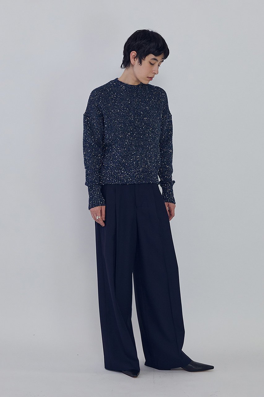 【プルミエ アロンディスモン/1er Arrondissement】のラメノットスパンコールニットプルオーバー 人気、トレンドファッション・服の通販 founy(ファニー) 　ファッション　Fashion　レディースファッション　Fashion for Women　トップス・カットソー　Cut & Sew Tops　ニット　Knit Tops & Sweaters　カジュアルプルオーバー・ニットトップス　Pullovers & Knit Tops / Casual Pullovers　2026年　2026　コンパクト　Compact, Small Size　スパンコール　Sequins, Sequin Embellishment　夏　Summer　春　Spring　S/S・春夏　SS, Spring/Summer, Warm Season　other-8|ID: prp329100004843175 ipo3291000000035733831