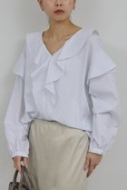【ガリャルダガランテ/GALLARDAGALANTE】のラッフルフリルブラウス 人気、トレンドファッション・服の通販 founy(ファニー) ファッション Fashion レディースファッション Fashion for Women トップス・カットソー Cut & Sew Tops シャツ・ブラウス・オフィスカジュアル Elegant Blouses & Button-Ups 2026年 2026 エレガント 上品 Elegant スリーブ Sleeve, Long Sleeve / Short Sleeve デニム Denim, Jeans Material フリル Frill, Ruffle ロング Long, Long-Length 夏 Summer 春 Spring S/S・春夏 SS, Spring/Summer, Warm Season thumbnail オフホワイト|ID: prp329100004843199 ipo3291000000035293846