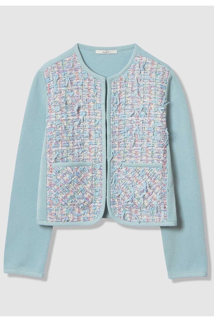 【アナイ/ANAYI】の【セットアップ対象商品】ブルーミックスツイードコンビカーディガン インテリア・キッズ・メンズ・レディースファッション・服の通販 founy(ファニー) https://founy.com/ ファッション Fashion レディースファッション Fashion for Women トップス・カットソー Cut & Sew Tops ニット Knit Tops & Sweaters カーディガン・羽織り Layered Style Cardigans 2026年 2026 カーディガン Cardigan, Knitwear セットアップ Set-Up, Coordinated Outfit ツイード Twill, Twill Weave フランス France, French ミラノリブ Milano Rib, Milano Stitch 夏 Summer 春 Spring S/S・春夏 SS, Spring/Summer, Warm Season |ID: prp329100004843211 ipo3291000000035293960