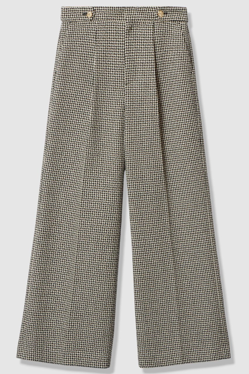 【アナイ/ANAYI】の【セットアップ対象商品】ドビーツイードタックワイドパンツ インテリア・キッズ・メンズ・レディースファッション・服の通販 founy(ファニー) ファッション Fashion レディースファッション Fashion for Women セットアップ Matching Sets レディースパンツ・ボトムス Pants & Trousers / Bottoms パンツ Pants & Trousers 2026年 2026 セットアップ Set-Up, Coordinated Outfit センター Center, Center Line チェック Check, Plaid, Tartan ワイド Wide, Wide Fit エレガント 上品 Elegant 夏 Summer 春 Spring S/S・春夏 SS, Spring/Summer, Warm Season ブラック|ID: prp329100004843215 ipo3291000000035443741