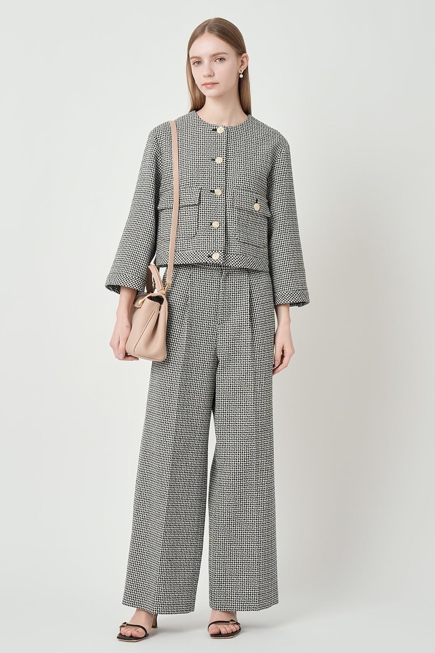 【アナイ/ANAYI】の【セットアップ対象商品】ドビーツイードタックワイドパンツ 人気、トレンドファッション・服の通販 founy(ファニー) ファッション Fashion レディースファッション Fashion for Women セットアップ Matching Sets レディースパンツ・ボトムス Pants & Trousers / Bottoms パンツ Pants & Trousers 2026年 2026 セットアップ Set-Up, Coordinated Outfit センター Center, Center Line チェック Check, Plaid, Tartan ワイド Wide, Wide Fit エレガント 上品 Elegant 夏 Summer 春 Spring S/S・春夏 SS, Spring/Summer, Warm Season other-7|ID: prp329100004843215 ipo3291000000035486106