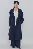 【プルミエ アロンディスモン/1er Arrondissement】のウールギャバジントレンチコート ネイビー|ID: prp329100004843220 ipo3291000000036079934